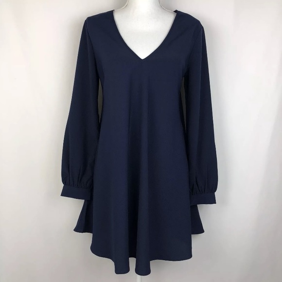 A by Amanda Juliana Long Sleeve Flare Short Dress - Picture 2 of 9